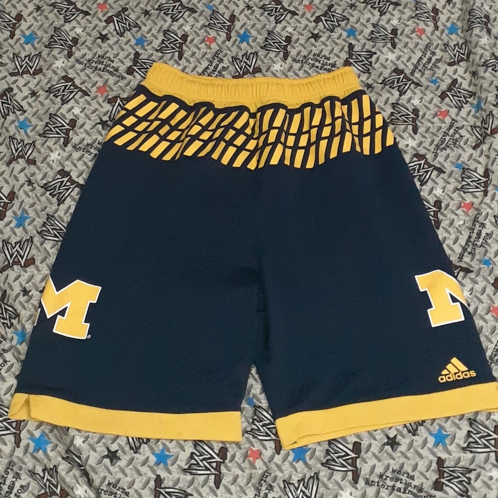 Adidas Michigan Wolverines Basketball Jersey Shorts U of M